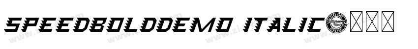 SpeedBoldDemo Italic字体转换